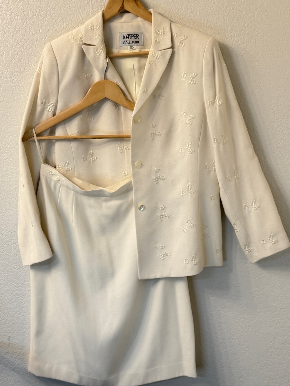 Vintage Kasper A.S.L Petite Blazer & Skirt Set 12P